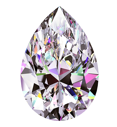 Pear shaped diamond